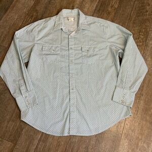 Wrangler Wrancher Pearl Snap Plaid Long Sleeve Western Cowboy Shirt Men’s XL